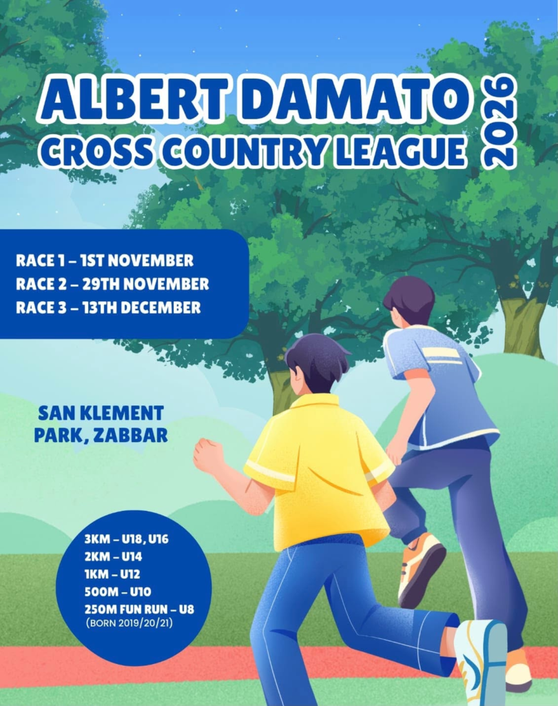 Albert Damato Cross Country League 2026, 1 November, 29 November and 13 December, San Klement Park, Zabbar.