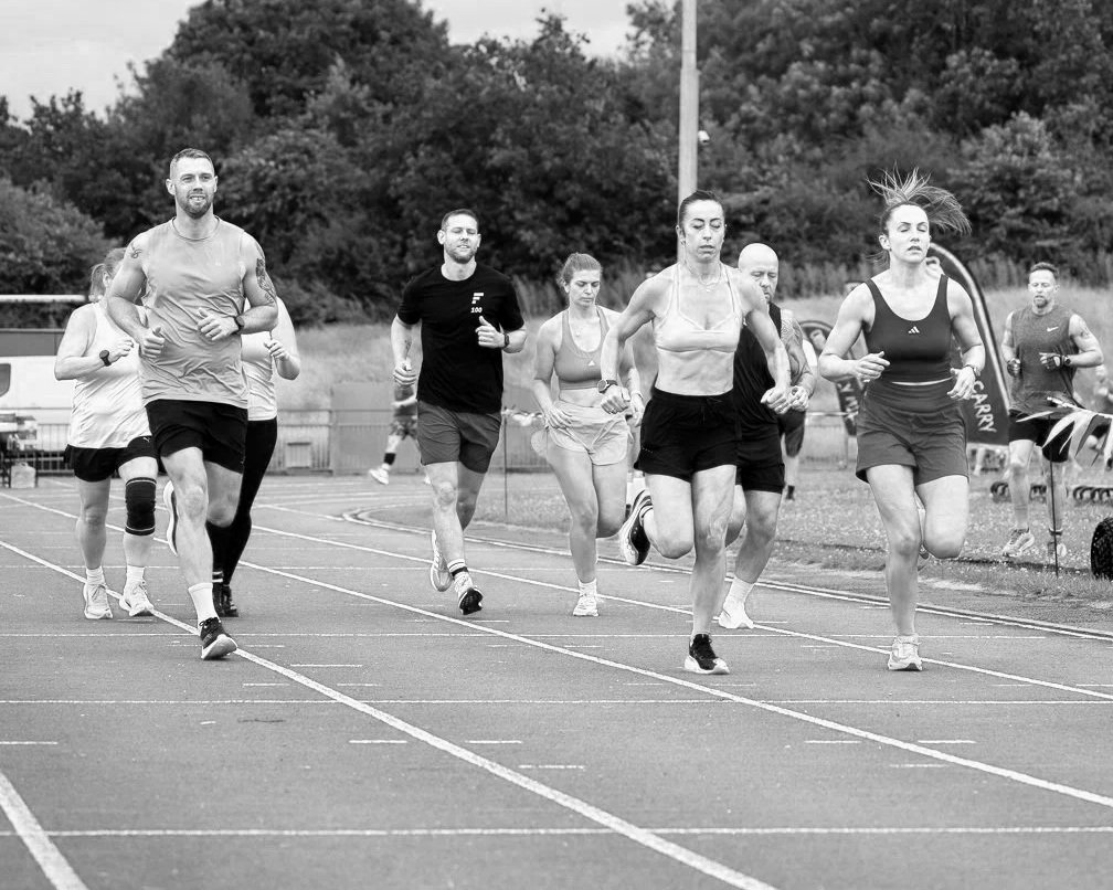 Athletes at a Deadly Dozen race start