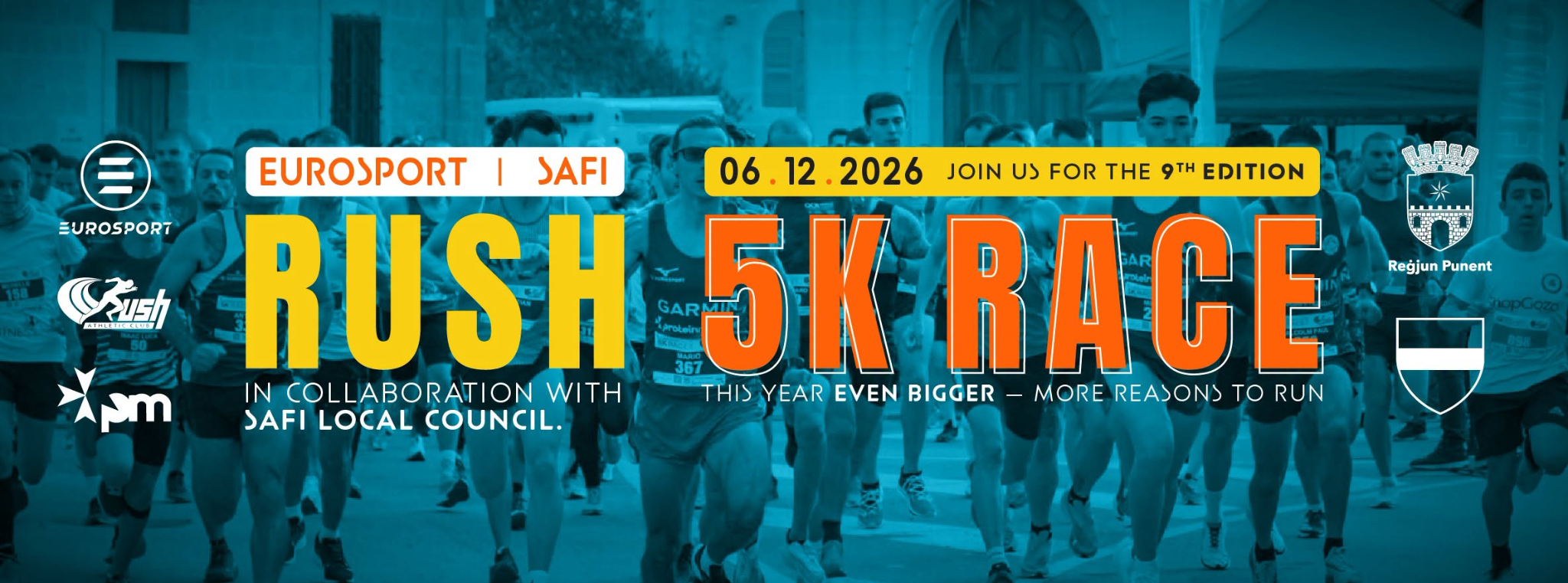 Eurosport Safi 5K Race poster for the ninth edition on 6 December 2026.